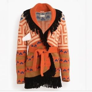 MOTHER belted fringe cardigan - Never Worn - Size Medium